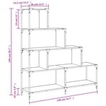 vidaXL Bibliothèque à 4 niveaux chêne marron bois d'ingénierie