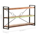 vidaXL Bibliothèque 3 niveaux 140x30x80 cm Bois de récupération massif