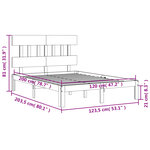 vidaXL Cadre de lit sans matelas 120x200 cm bois de pin massif