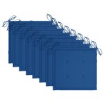 vidaXL Chaises de jardin 8 Pièces avec coussins Bois d'acacia solide