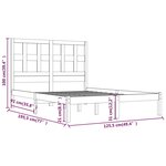 vidaXL Cadre de lit sans matelas blanc 120x190 cm bois de pin massif
