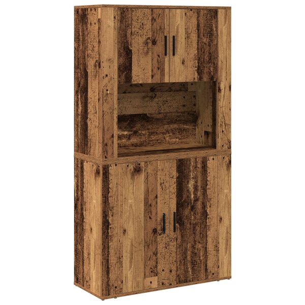 vidaXL Buffet en bois ancien 80x33x150 cm en bois reconstitué