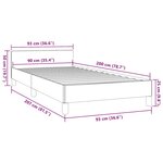 vidaXL Cadre de lit avec tête de lit sans matelas crème 90x200 cm