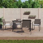 vidaXL Ensemble à manger de jardin 5 Pièces coussins résine tressée acier