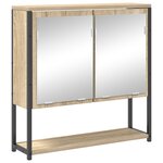 vidaXL Ensemble de meubles de salle de bain 3 pièces Chêne Sonoma en bois d'ingénierie