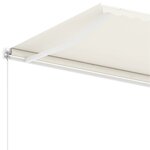vidaXL Auvent manuel rétractable sur pied 400x300 cm Crème