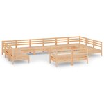 Salon de jardin meuble d'extérieur ensemble de mobilier 12 pièces bois de pin massif 02_0015698