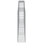 vidaXL Paniers à gabions arqués 5 Pièces 400x30x120/140 cm Fer galvanisé