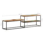 vidaXL Meuble TV 180x30x50 cm Bois de récupération massif