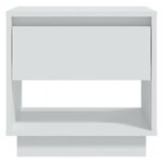 vidaXL Tables de chevet 2 Pièces Blanc 45x34x44 cm Aggloméré