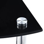 vidaXL Étagère 3 niveaux Noir 30x30x67 cm Verre trempé