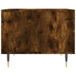 vidaXL Tables basses 2 Pièces chêne fumé 50x50x40 cm bois d'ingénierie