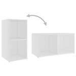 vidaXL Meuble TV blanc 72x35x36 5 cm bois d’ingénierie