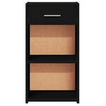 vidaXL Tables de chevet 2 Pièces noir 35x34x65 cm bois d’ingénierie