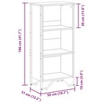 vidaXL Bibliothèque chêne marron 50x31x106 cm bois d'ingénierie