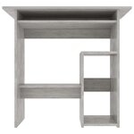 vidaXL Bureau Gris béton 80x45x74 cm Bois d’ingénierie