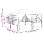 vidaXL Tente de fête avec 8 parois latérales bleues 4x4 m PE