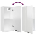 vidaXL Armoire de salle de bain murale Blanc brillant 32x20x67 cm