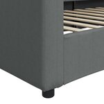 vidaXL Lit de repos gris foncé 100x200 cm tissu