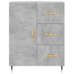 vidaXL Buffet haut Gris béton 69 5x34x180 cm Bois d'ingénierie