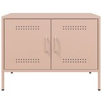 vidaXL Meuble TV rose 68x39x50 5 cm acier