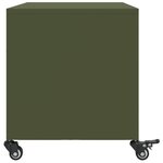 vidaXL Meuble TV vert olive 68x39x43 5 cm acier laminé à froid