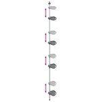 vidaXL Étagère d’angle de douche télescopique à 4 niveaux Argenté