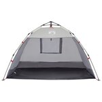 vidaXL Tente de plage 2 personnes gris libération rapide imperméable