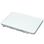 Table pliante table de camping table de jardin hauteur réglable aluminium MDF blanc