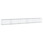 vidaXL Panier gabion avec couvercle 500x50x50 cm fer galvanisé