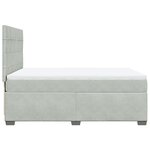 vidaXL Sommier à lattes de lit et matelas Gris clair 160x200cm Velours