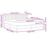 Lit avec sommier et matelas vidaXL Noir 160x200 cm Velours