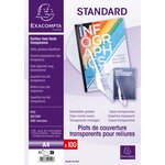 Boite De 100 Plats Pour Relier Pvc 20x100e - A4 - Cristal - Exacompta
