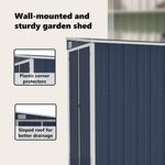 vidaXL Abri de jardin mural Anthracite 118x194x178 cm Acier