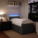 vidaXL Sommier à lattes de lit avec matelas Gris foncé 100x200 cm
