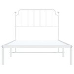 vidaXL Cadre de lit métal sans matelas et tête de lit blanc 100x200 cm