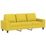 vidaXL Ensemble de canapés 2 Pièces jaune clair tissu