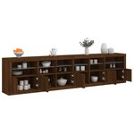 vidaXL Buffet avec lumières LED chêne marron 283x37x67 cm