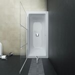vidaXL Cabine de douche pliable 3 panneaux ESG 130x138 cm