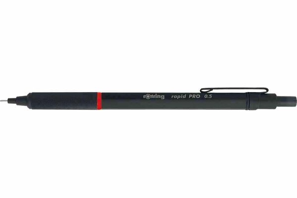 Portemine rapid PRO NOIR Mat Métal Massif Mine 0,5 mm ROTRING