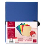 Chemise Dos Extensible Papier 24x32cm - Filmée Par 5 - Couleurs Assorties - X 25 - Exacompta