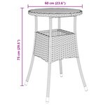 vidaXL Ensemble de salle à manger de jardin 3 pièces en poly rotin gris
