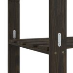 vidaXL Support de rangement à 3 niveaux noir 60x38x90 cm bois pin