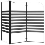 vidaXL Cabine de douche à rayures 120x68x130 cm Verre trempé