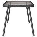 Table basse vidaXL Noir 90x45x42 cm en Poly Rattan