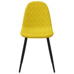 vidaXL Chaises à manger lot de 2 Jaune moutarde Velours