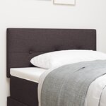 Tête de lit vidaXL Bouton capitonné Marron foncé 80 cm Tissu