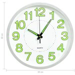 vidaXL Horloge murale lumineuse Blanc 30 cm