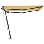 vidaXL Auvent automatique sur pied 400x300 cm Jaune et blanc