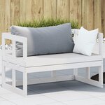 vidaXL Canapé de jardin extensible blanc bois massif de pin